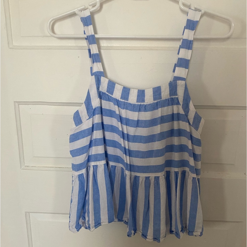 Blue and white summer tank